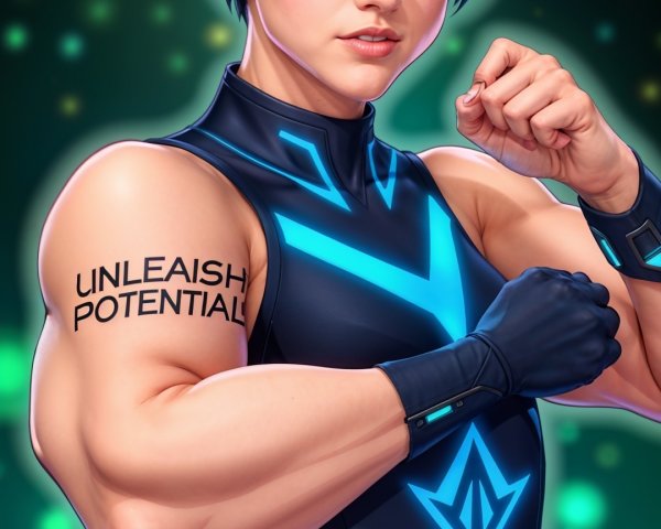 Confident Female Character in Futuristic Suit