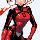 Anime-style character in futuristic city setting