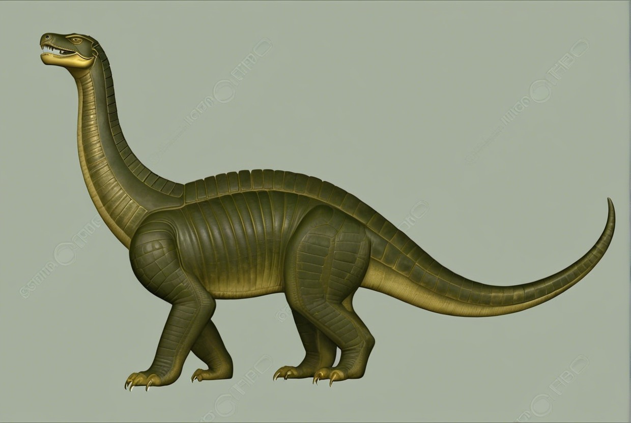 Long-necked dinosaur resembling a sauropod with texture