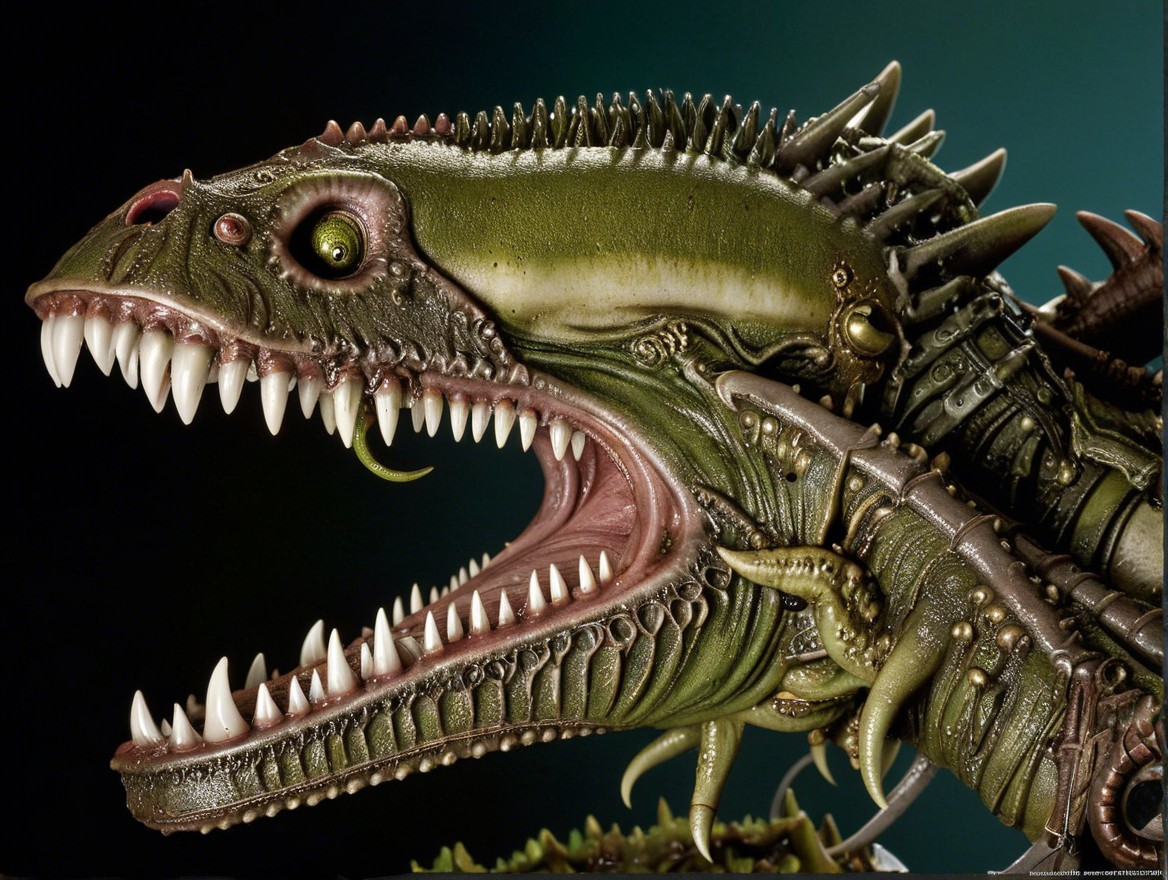 Highly Detailed Monstrous Creature with Mechanical Features