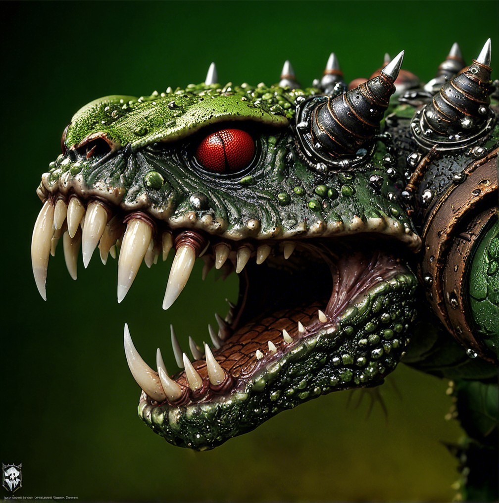 Detailed Description of a Menacing Reptilian Creature