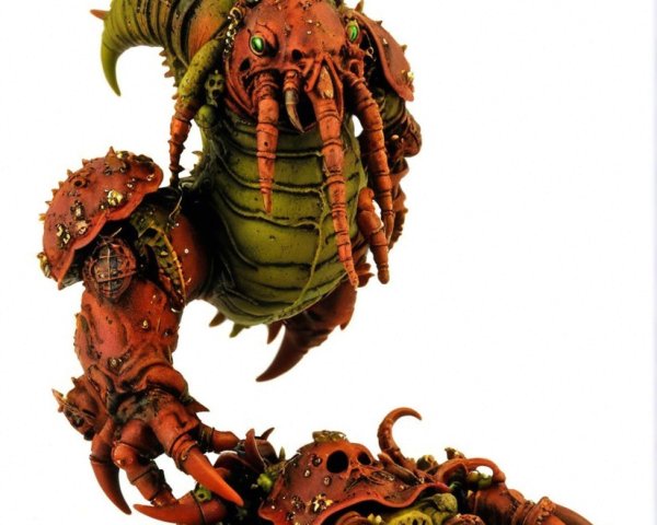 Multi-Colored Miniature Figure of a Monstrous Creature