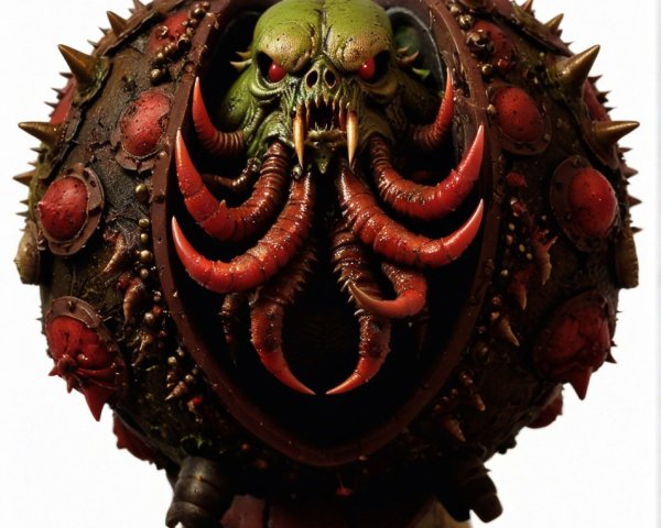 Grotesque Multi-Tentacled Figure in Dark Colors