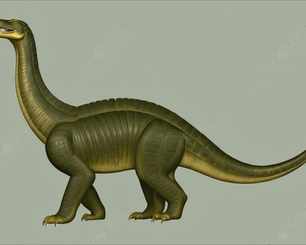 Long-necked dinosaur resembling a sauropod with texture