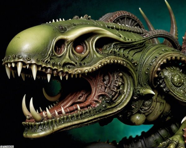 Detailed Description of a Sci-Fi Dragon Creature
