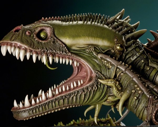 Highly Detailed Monstrous Creature with Mechanical Features