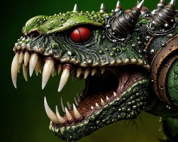 Detailed Description of a Menacing Reptilian Creature