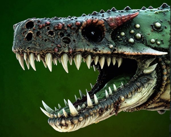 Mythical Dragon-Like Creature with Textured Scales