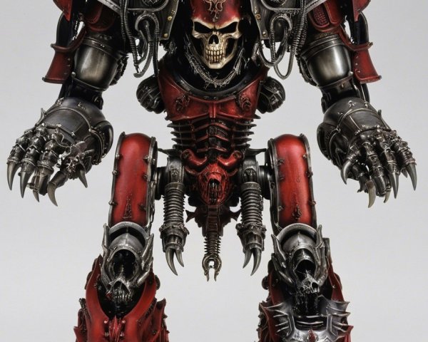 Detailed Description of a Towering Red Robot