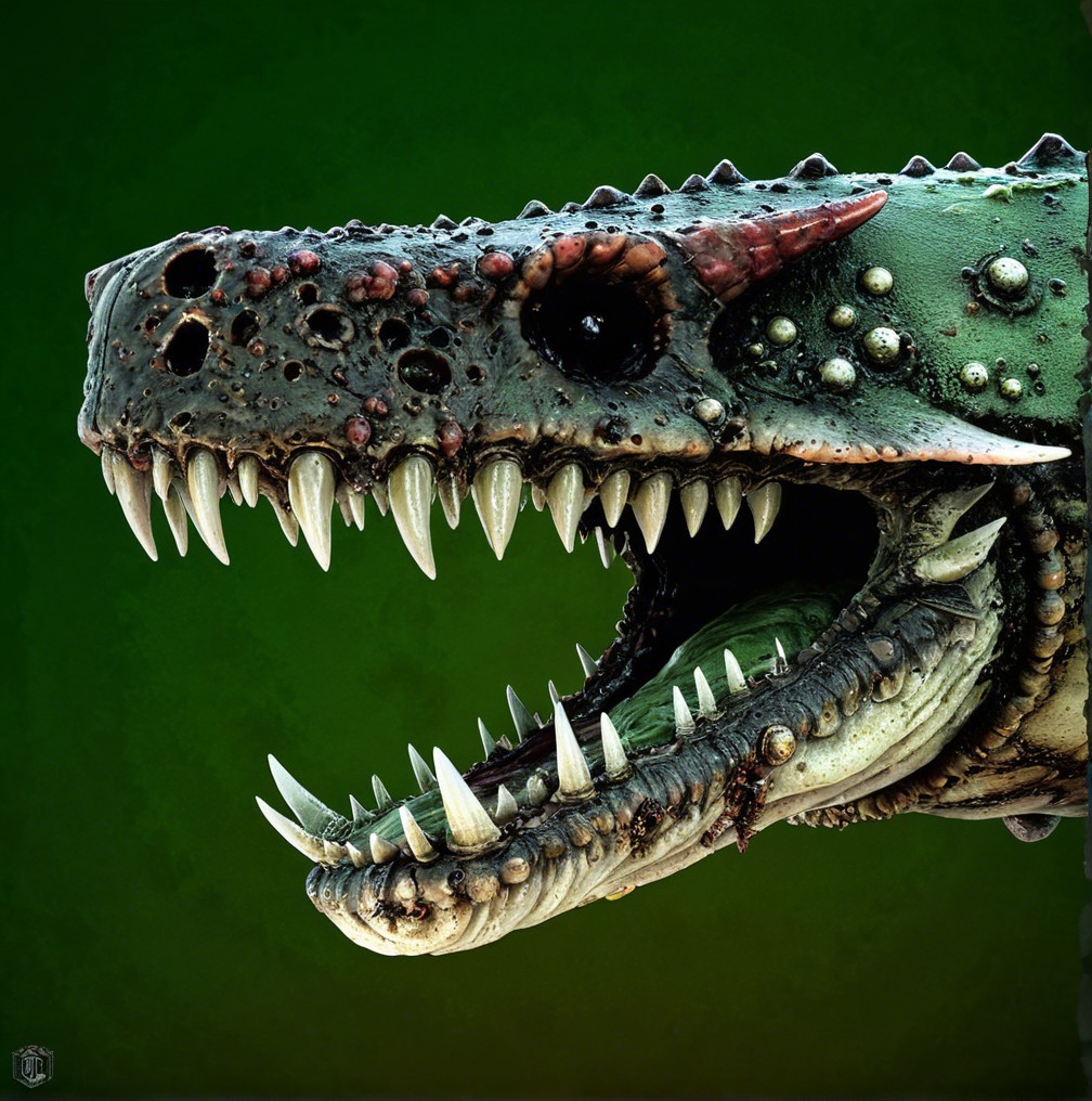 Mythical Dragon-Like Creature with Textured Scales