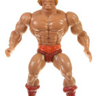 Muscular Red-Skinned Action Figure with Skull Face