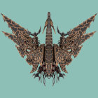 Detailed Robotic Butterfly with Mechanical Wings