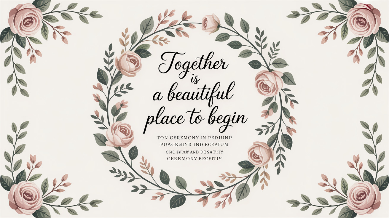 Floral Invitation Design with Multilingual Unity Theme