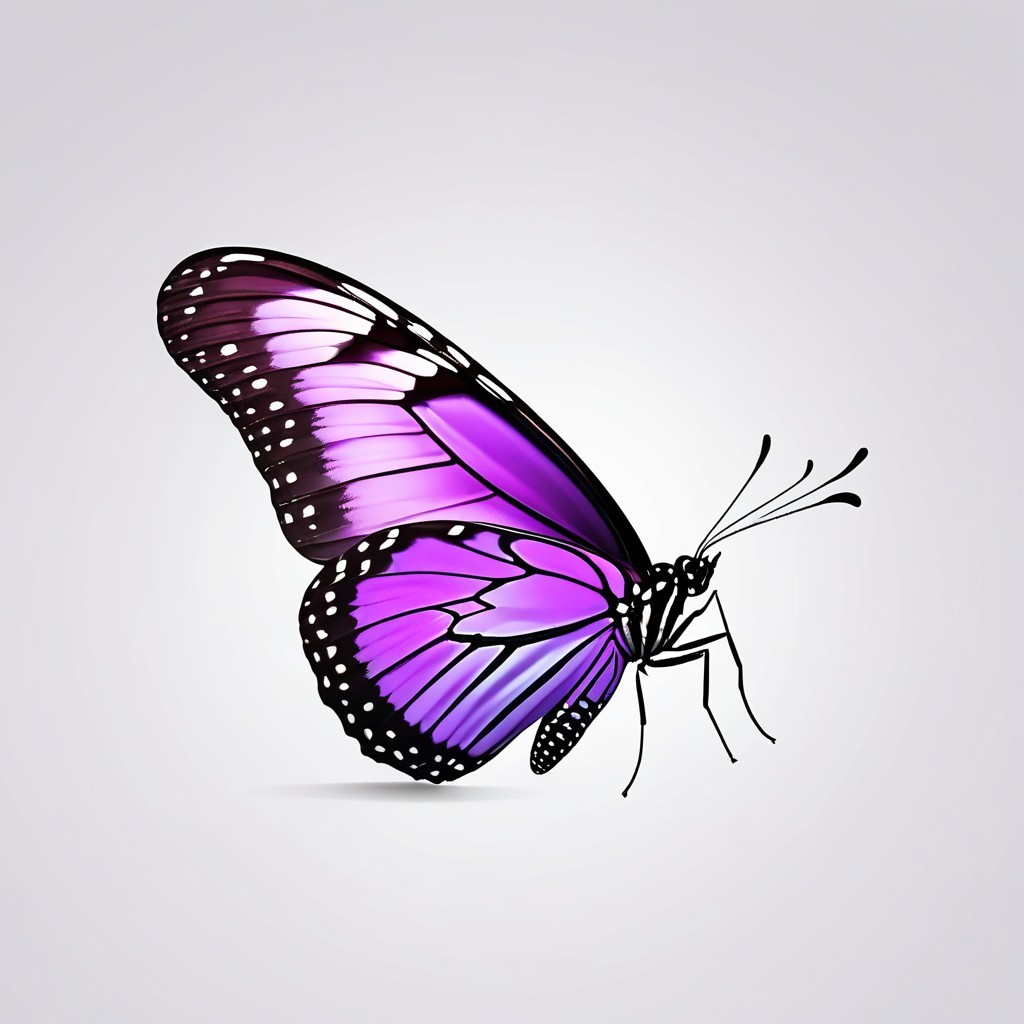 Vibrant Purple Butterfly with Intricate Patterns