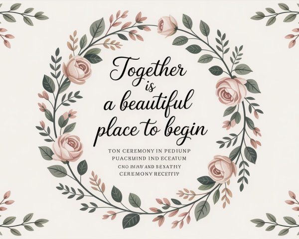 Floral Invitation Design with Multilingual Unity Theme
