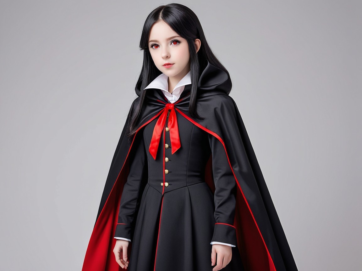 Gothic-Inspired Outfit with Dramatic Features