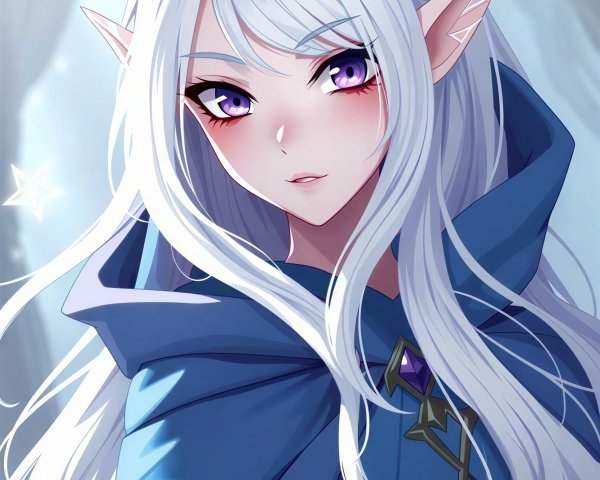 Digital Anime Artwork of an Elf in Mystical Setting