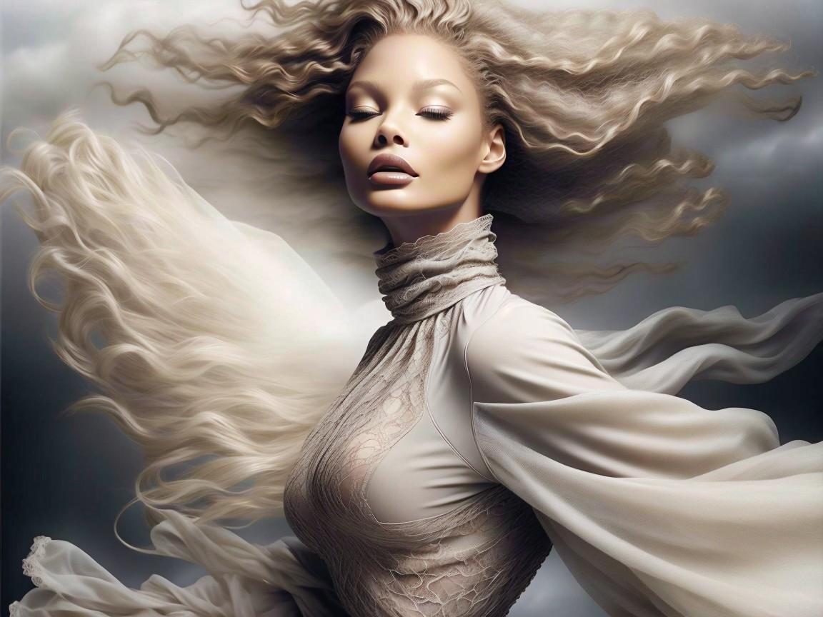 Ethereal Elegance in a Dreamy Landscape