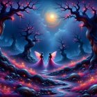 Ethereal Fairies in a Twilight Forest Setting