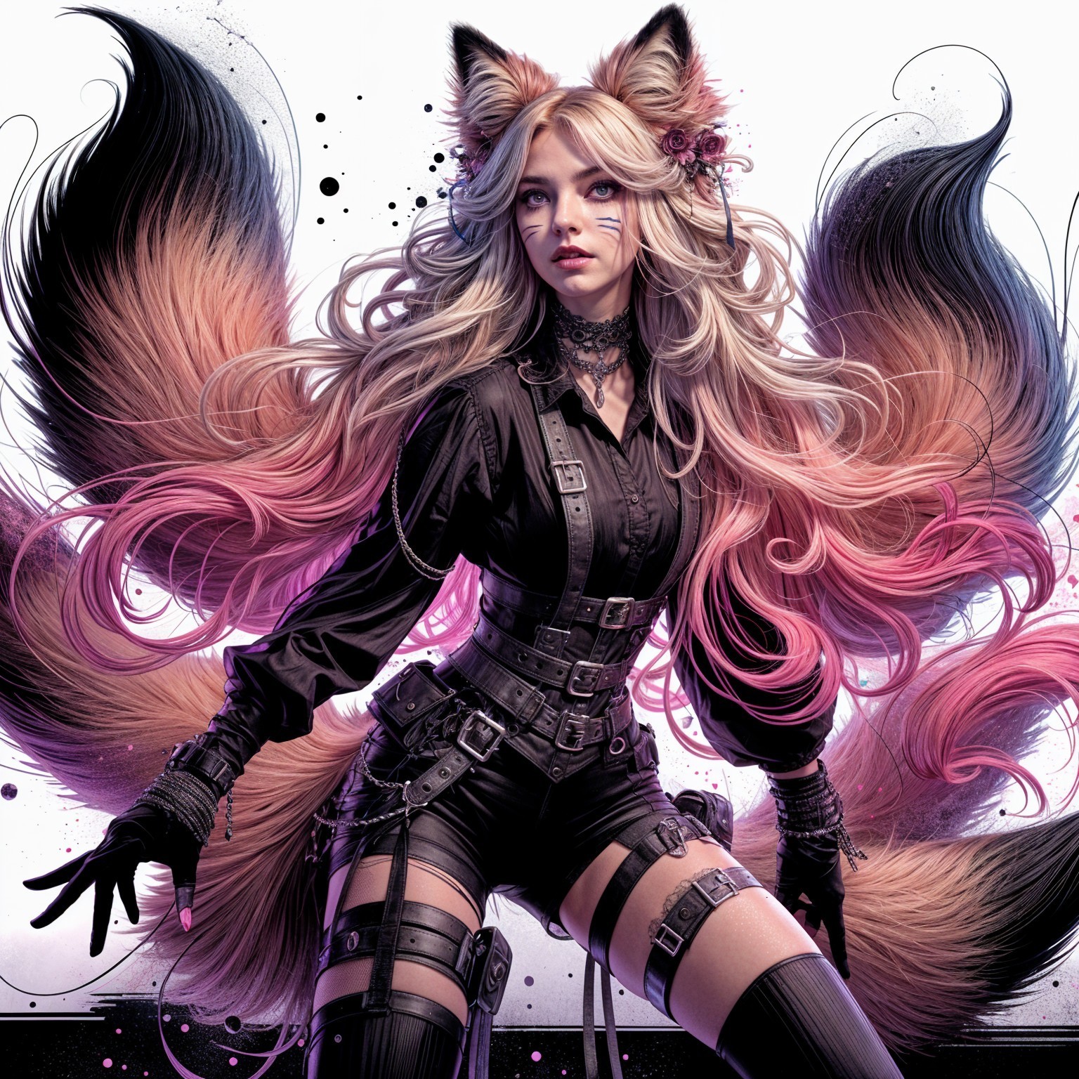 Fantastical Character with Fox-Like Features and Style