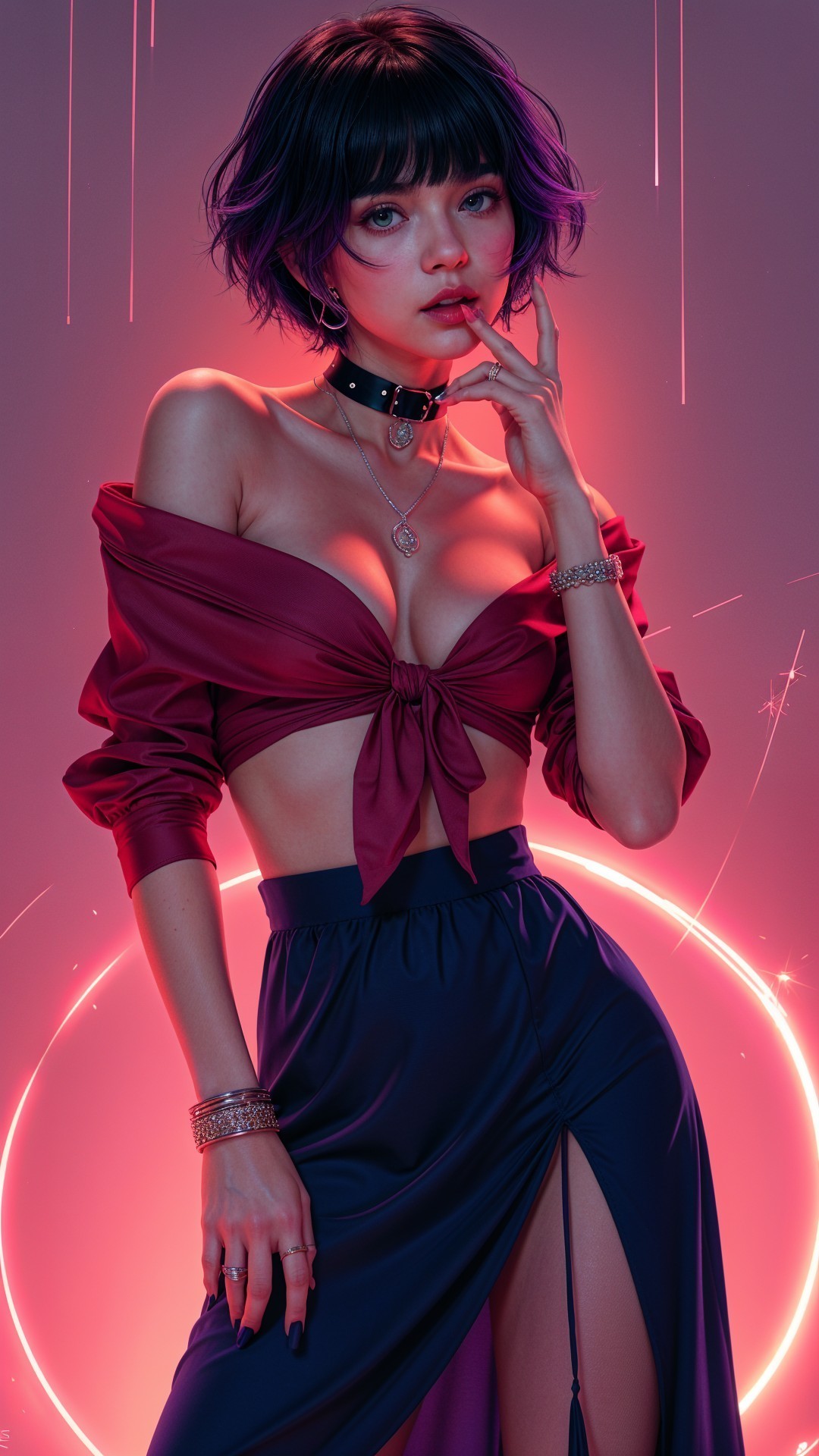 Portrait of a Confident Woman with Stylish Bob Haircut
