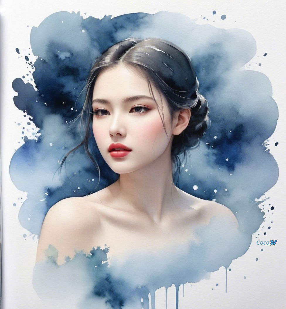 Portrait of a Young Woman with Serene Expression