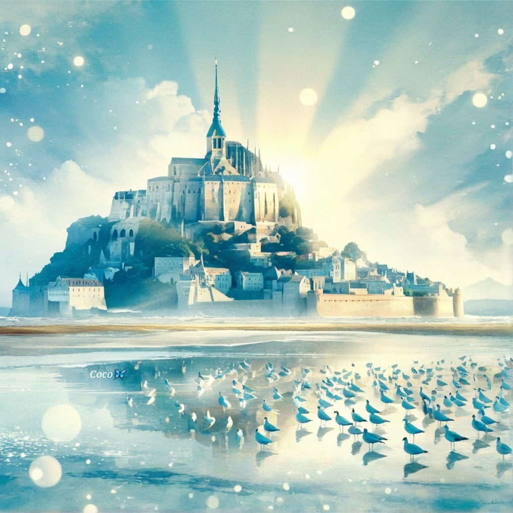 Majestic castle on rocky outcrop with serene landscape