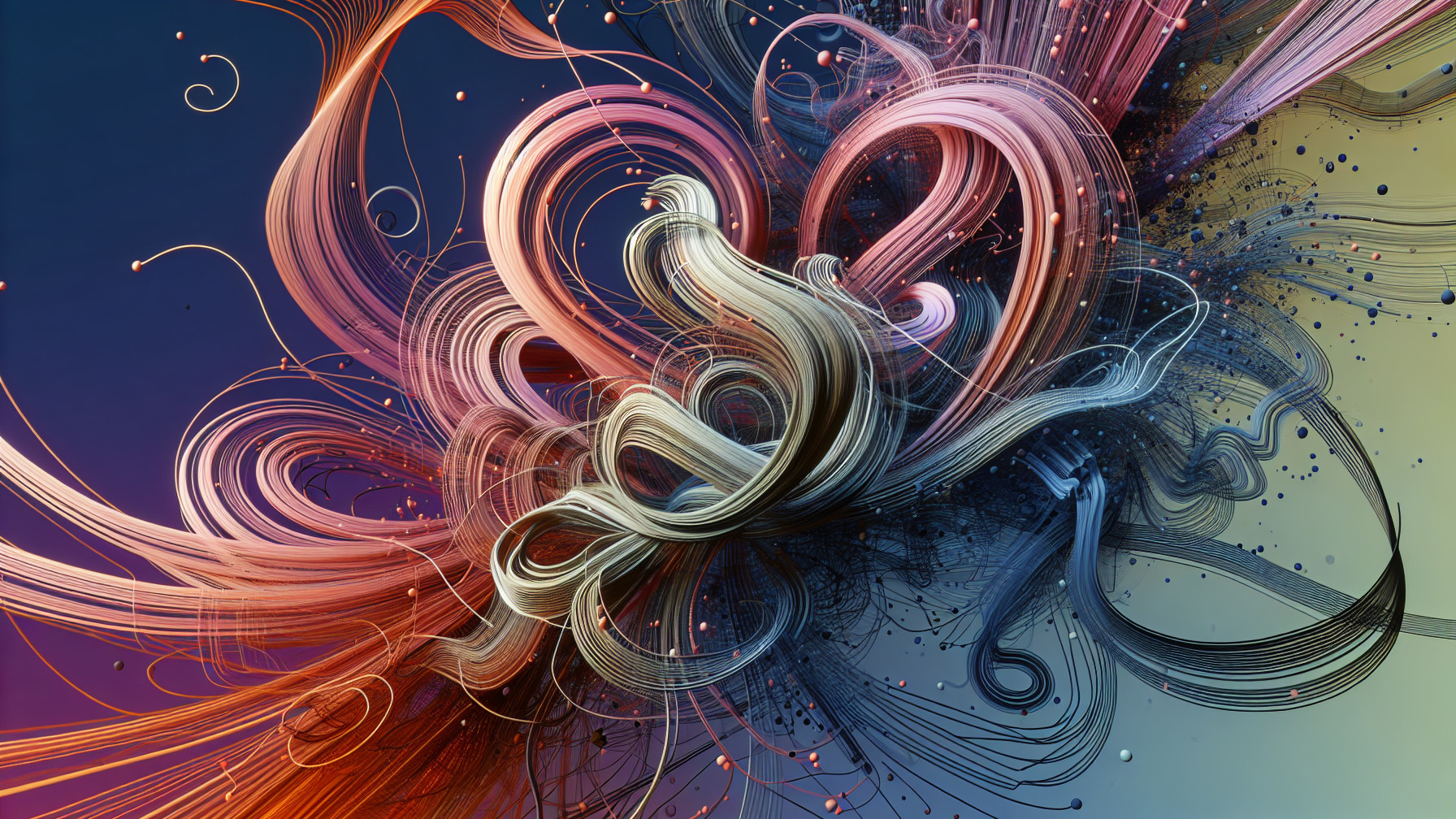 Dynamic Abstract Composition in Vibrant Colors