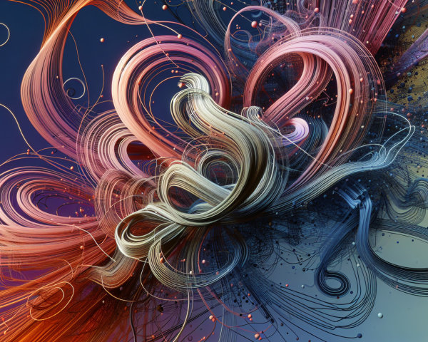 Dynamic Abstract Composition in Vibrant Colors