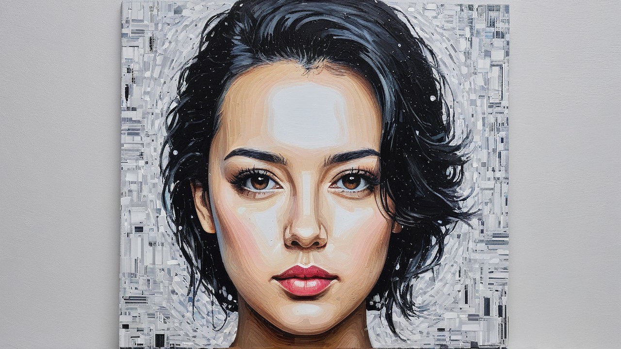 Portrait of a Young Woman with Expressive Features