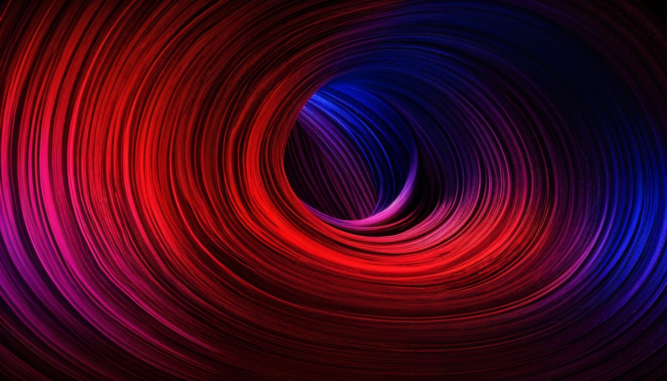 Abstract Swirl of Vibrant Colors with Tunnel Effect