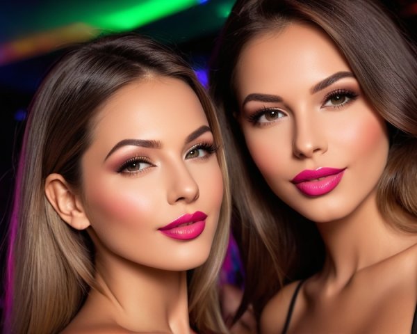 Vibrant Beauty Looks with Dramatic Makeup and Lights