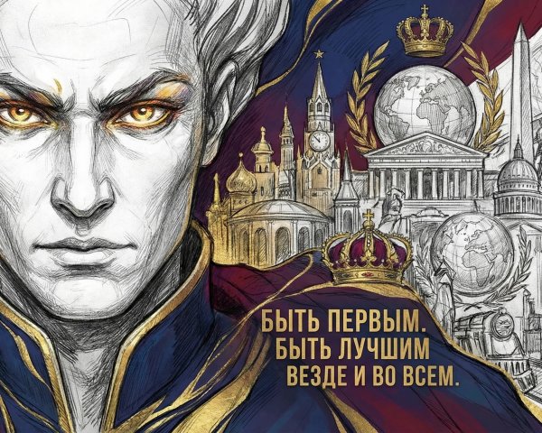 Close-up of a young lord with striking features