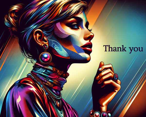 Vibrant Portrait of a Woman with Artistic Elements