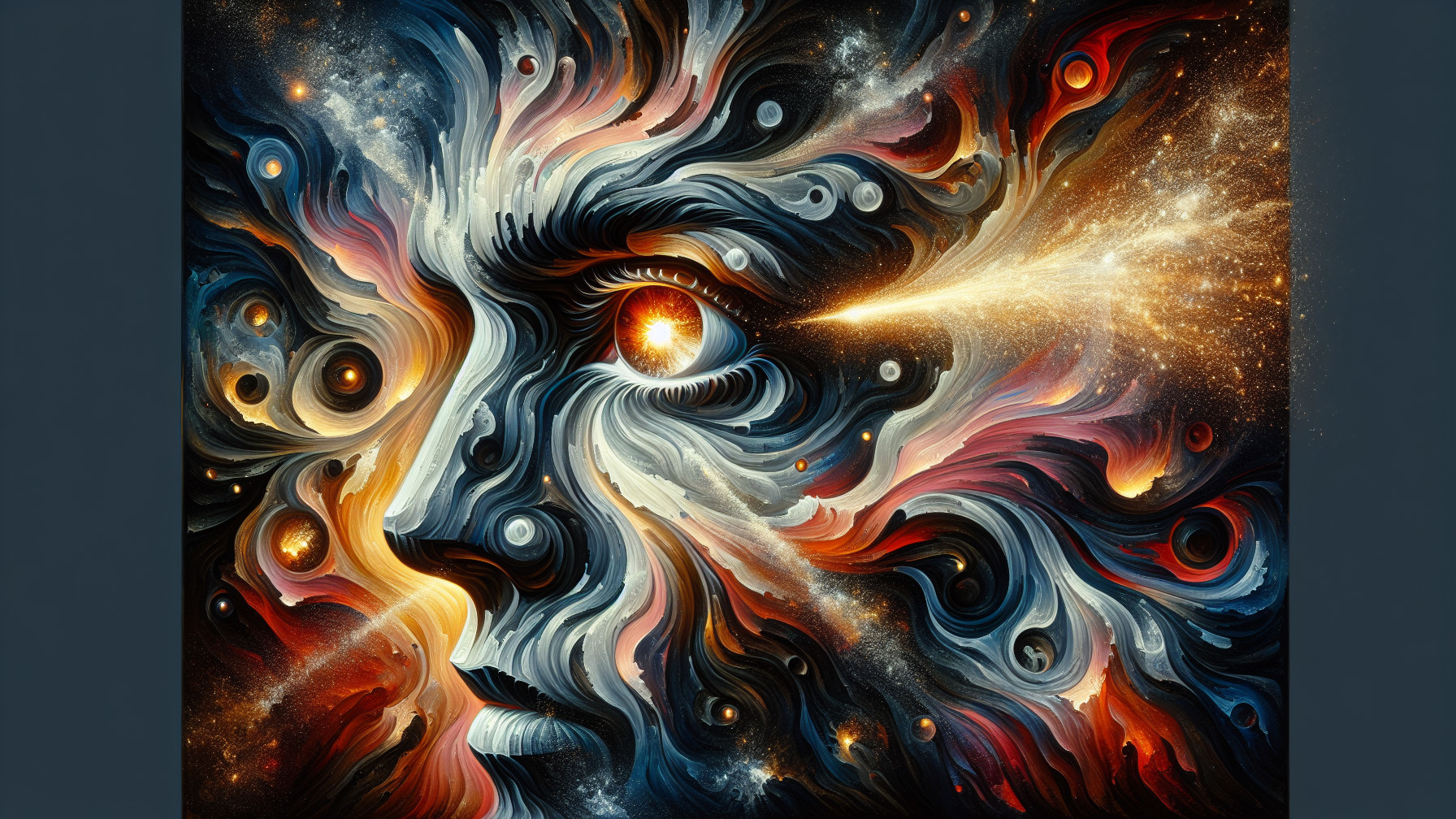 Cosmic Portrait Merging Human Face and Galaxies