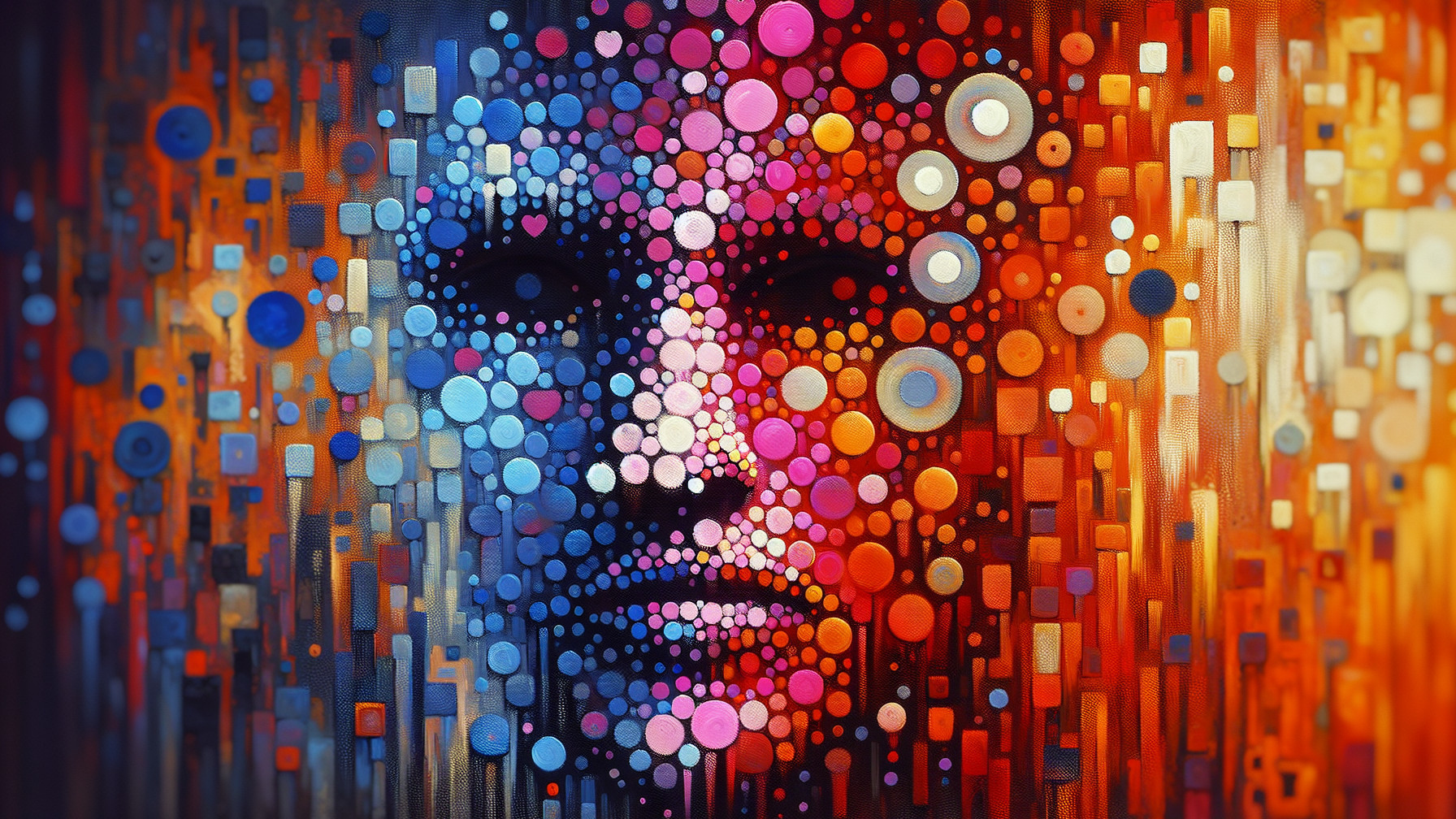 Abstract Face Representation in Colorful Circular Shapes
