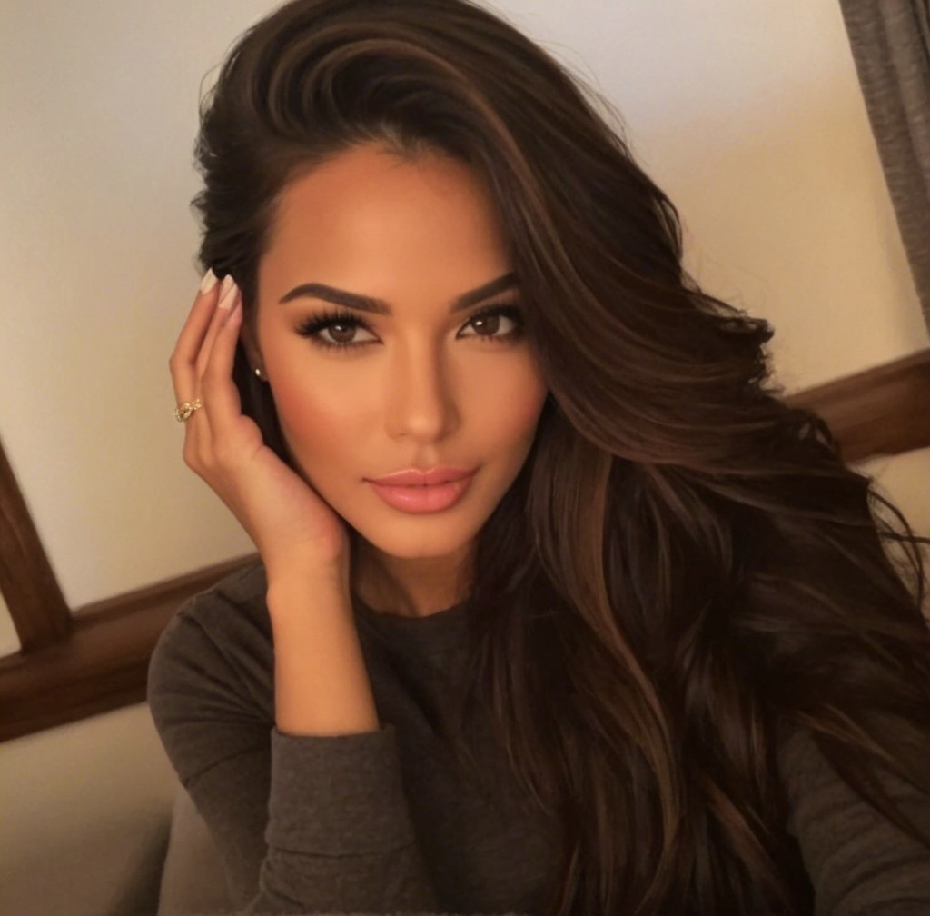 Close-Up of a Young Woman with Radiant Features