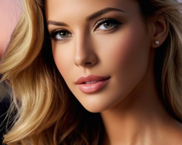 Close-Up Portrait of a Woman with Blonde Hair