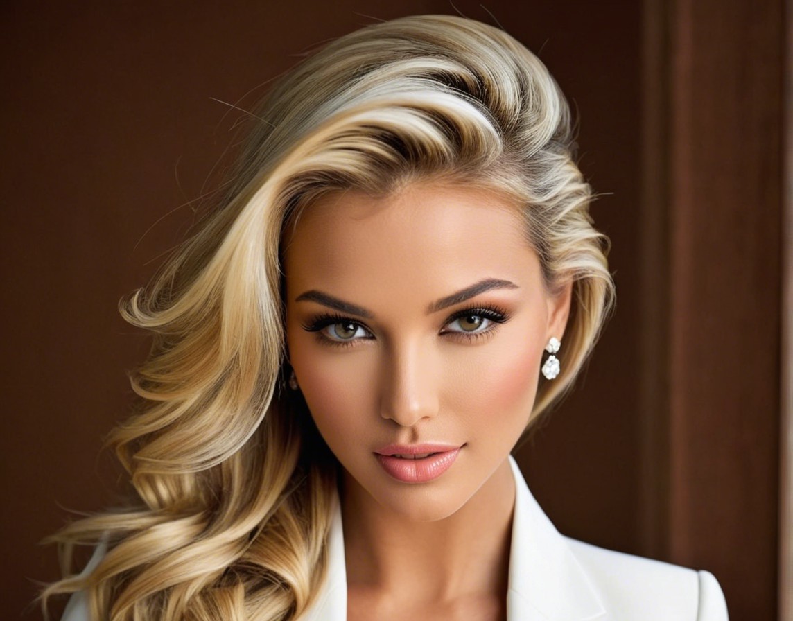 Close-Up Portrait of a Young Woman with Blonde Hair