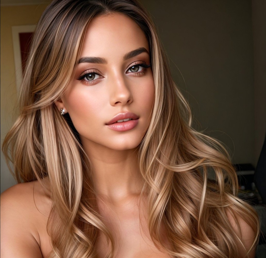 Close-Up Portrait of a Young Woman with Blonde Hair