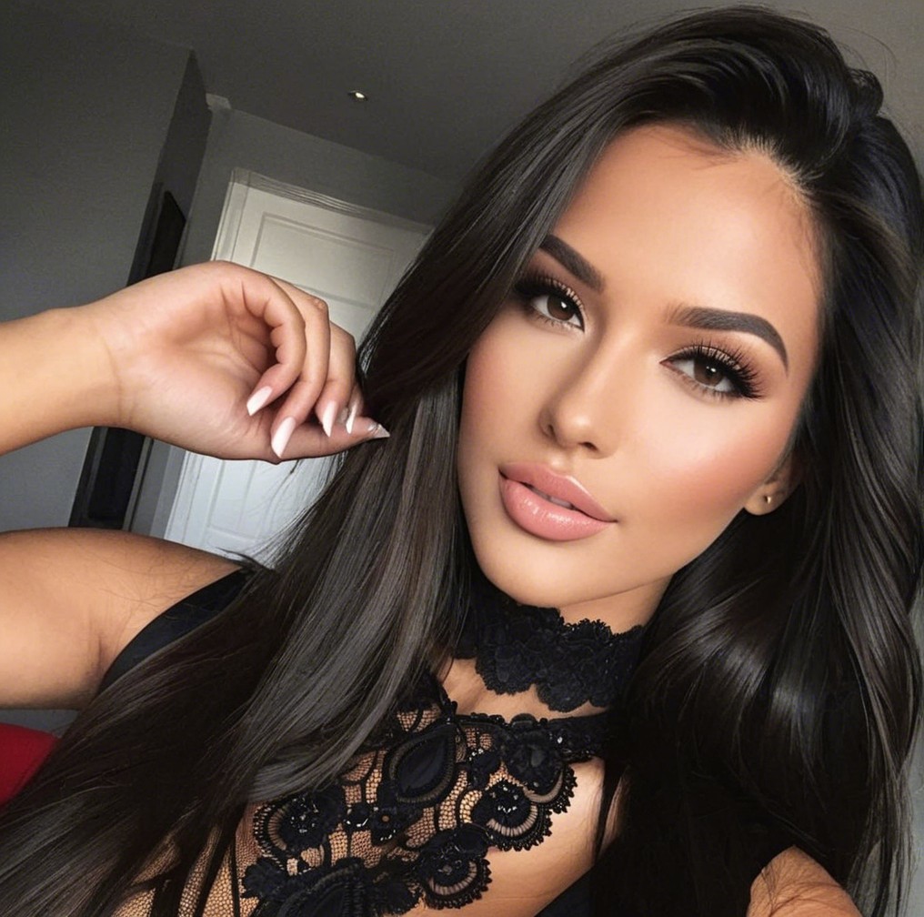 Close-Up Portrait of a Young Woman with Elegant Style