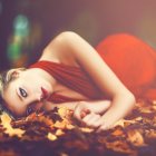 Portrait of a Young Woman with Blonde Hair and Brown Eyes