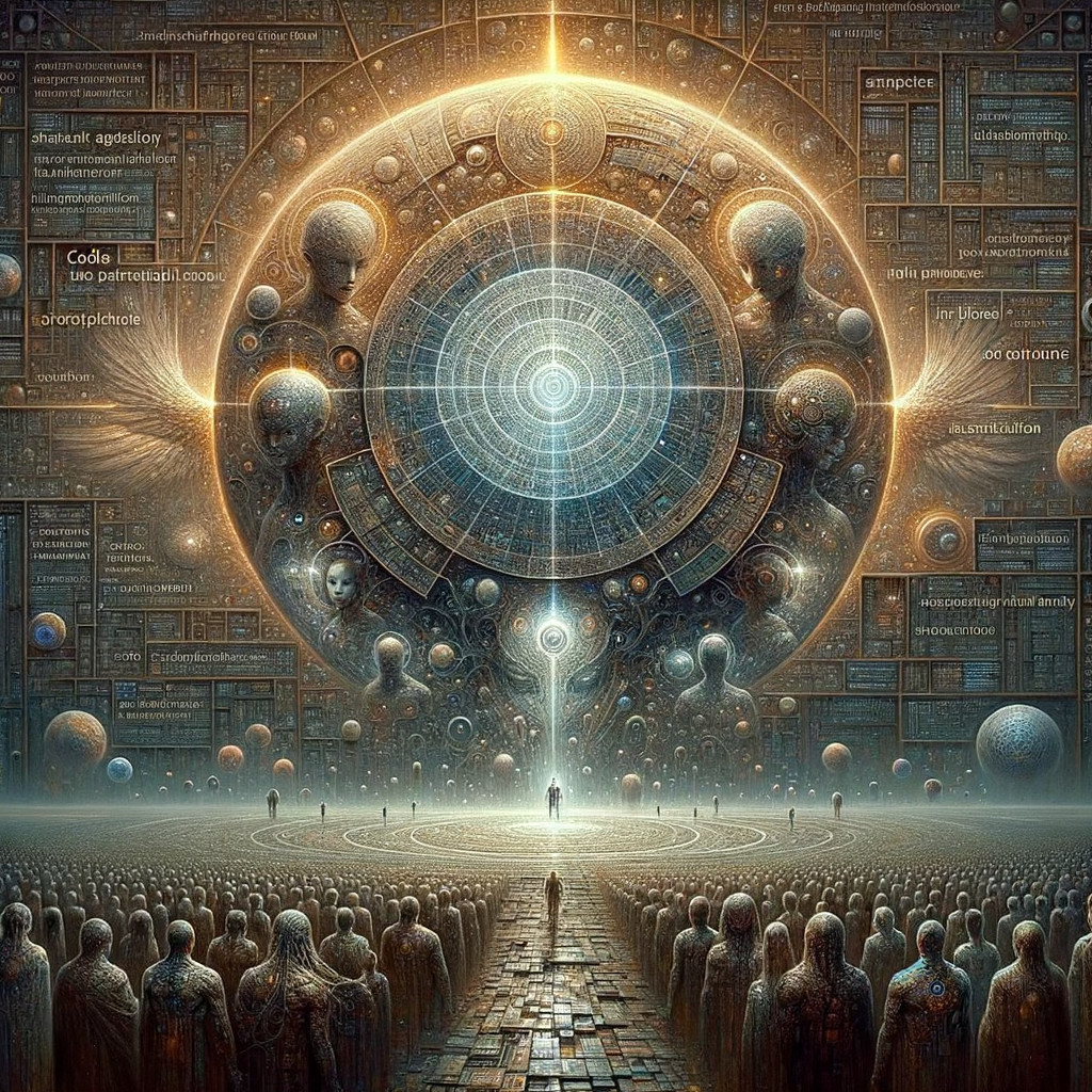 Surreal Cosmic Landscape with Ethereal Structures