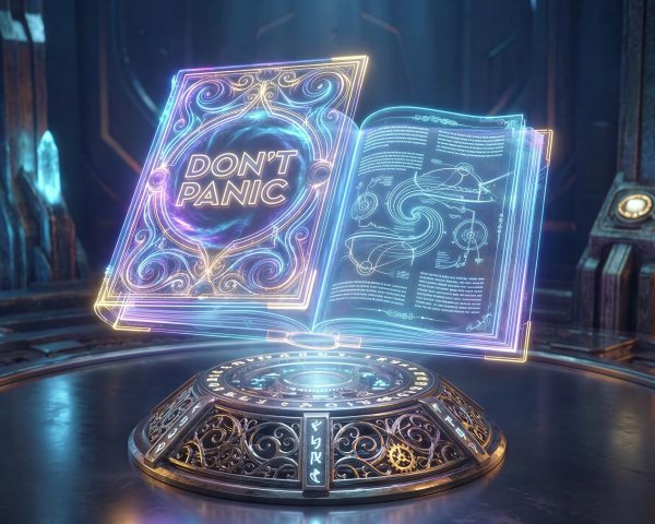 Holographic Book with Mechanical Blueprints and Pedestal