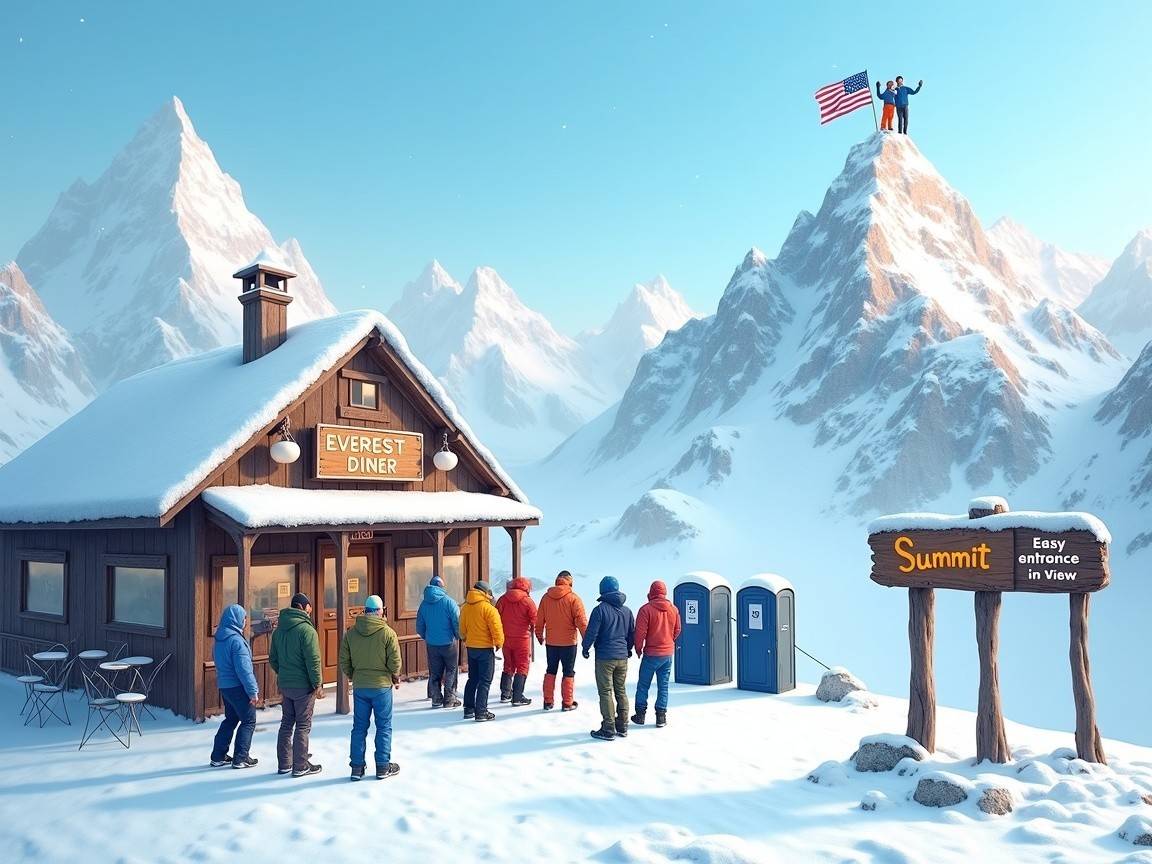 Cozy Everest Diner Surrounded by Snowy Mountains