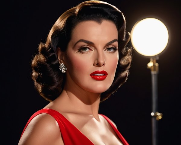 Glamorous Woman in Vintage Hollywood Styling