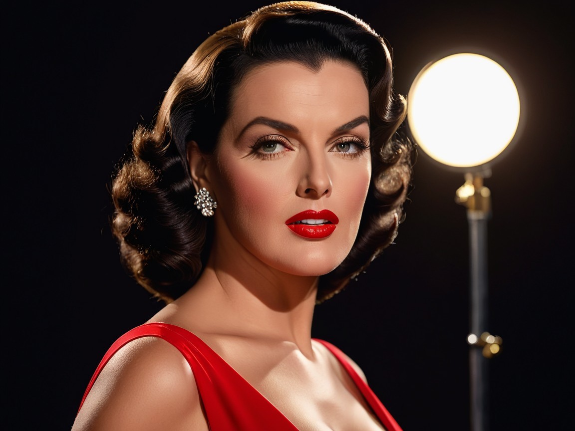 Glamorous Woman in Vintage Hollywood Styling