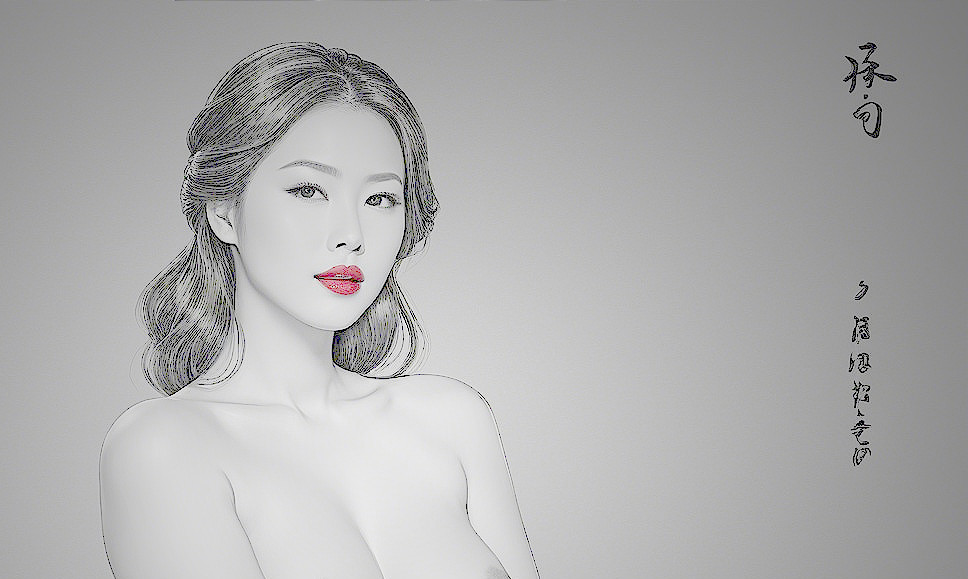 Minimalist Portrait of a Woman with Cultural Elements