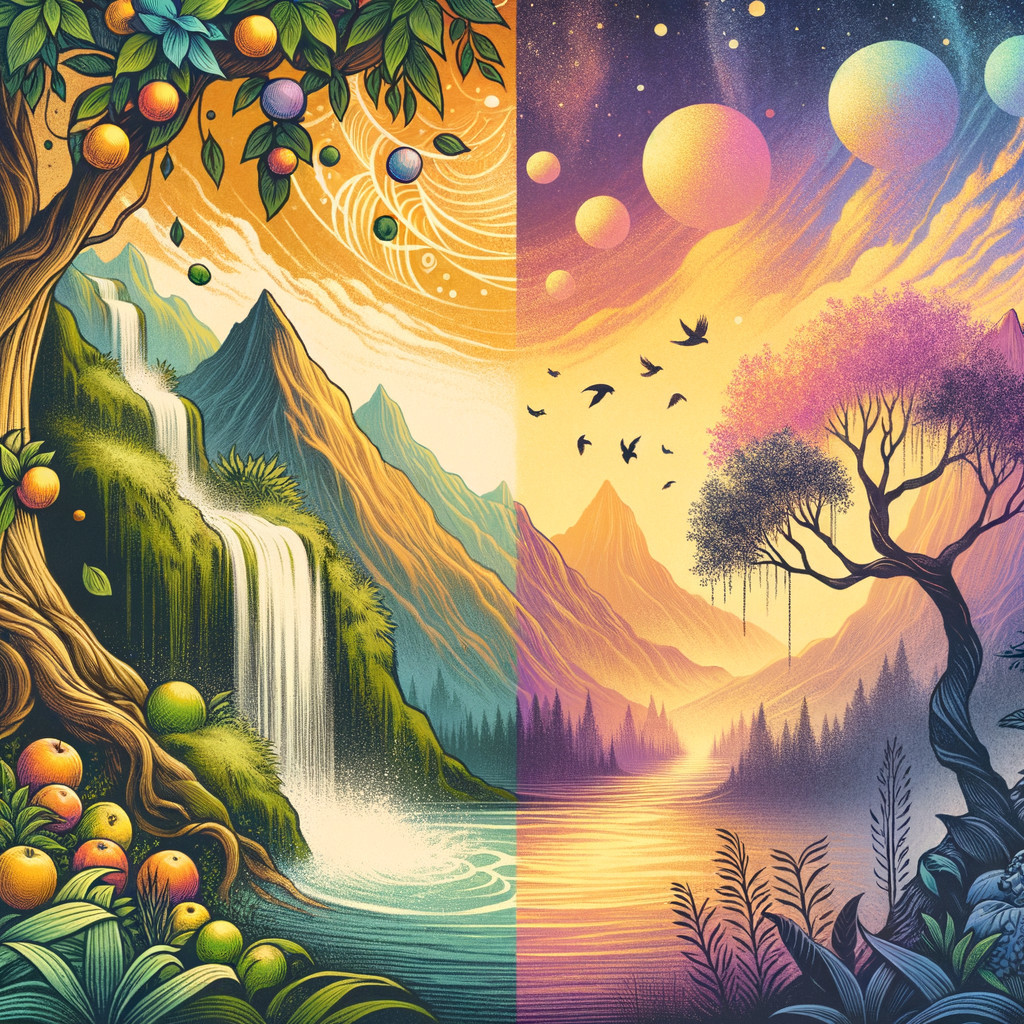 Vibrant Landscape of Nature and Cosmic Serenity