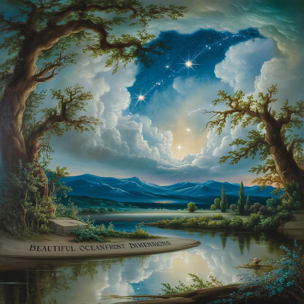 Tranquil Lake Landscape with Sky and Mountains